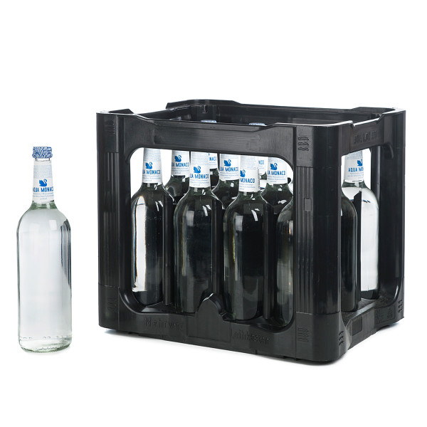 Aqua Monaco Blau groß 0,75l Glasflasche