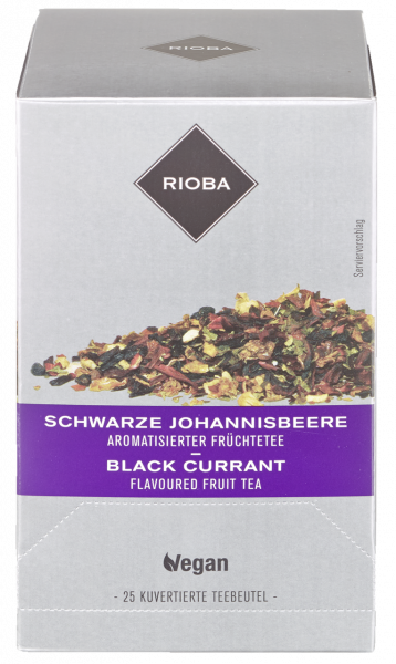 Rioba Früchtetee Schw. Johannisbeere Teebeutel - 1 x 60 g Faltschachtel