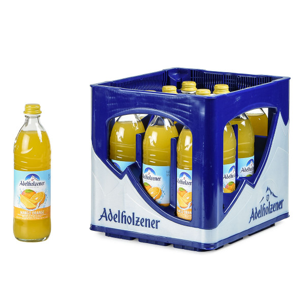 Adelholzener Mango Orange 12 x 0,5l Glas Individual