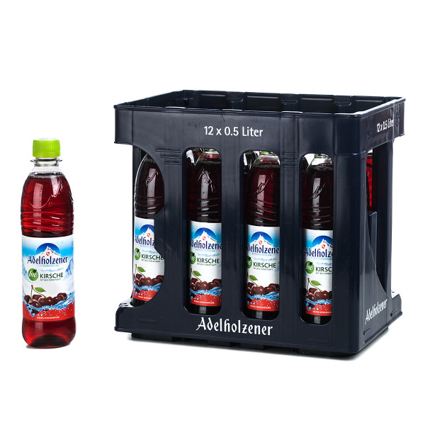 Adelholzener Bio Kirsche in der 0,5l PET Flasche