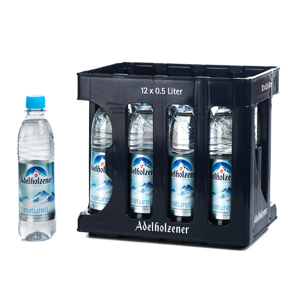 Adelholzener naturell stilles Mineralwasser in der 0,5l PET Flasche