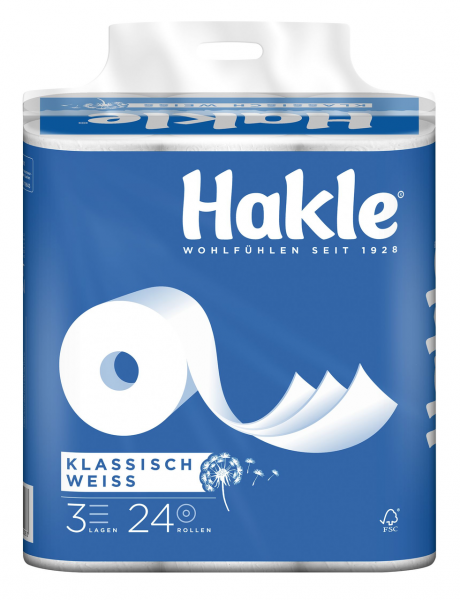 Hakle Klassisch Weiß Tissue Papier 3 lagig