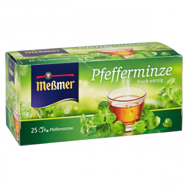 Meßmer Kräutertee Pfefferminze frisch-würzig, 25 Teebeutel 56,25 g Packung