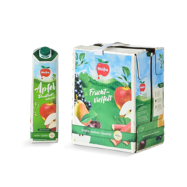 Wolfra Apfelsaft trüb Tetrapak 6 x 1l