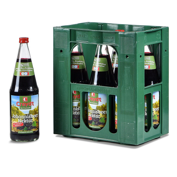 Creydt Johannisbeer-Nektar schwarz 6 x 1l